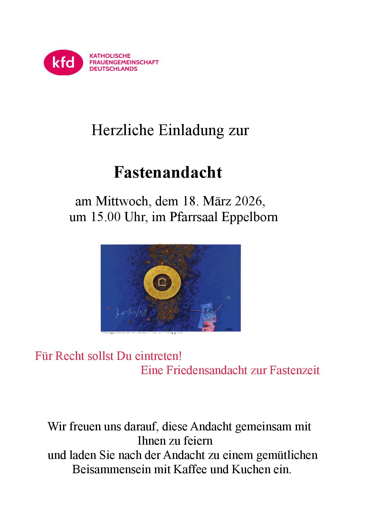 2026 Fastenandacht, Einladung (1)