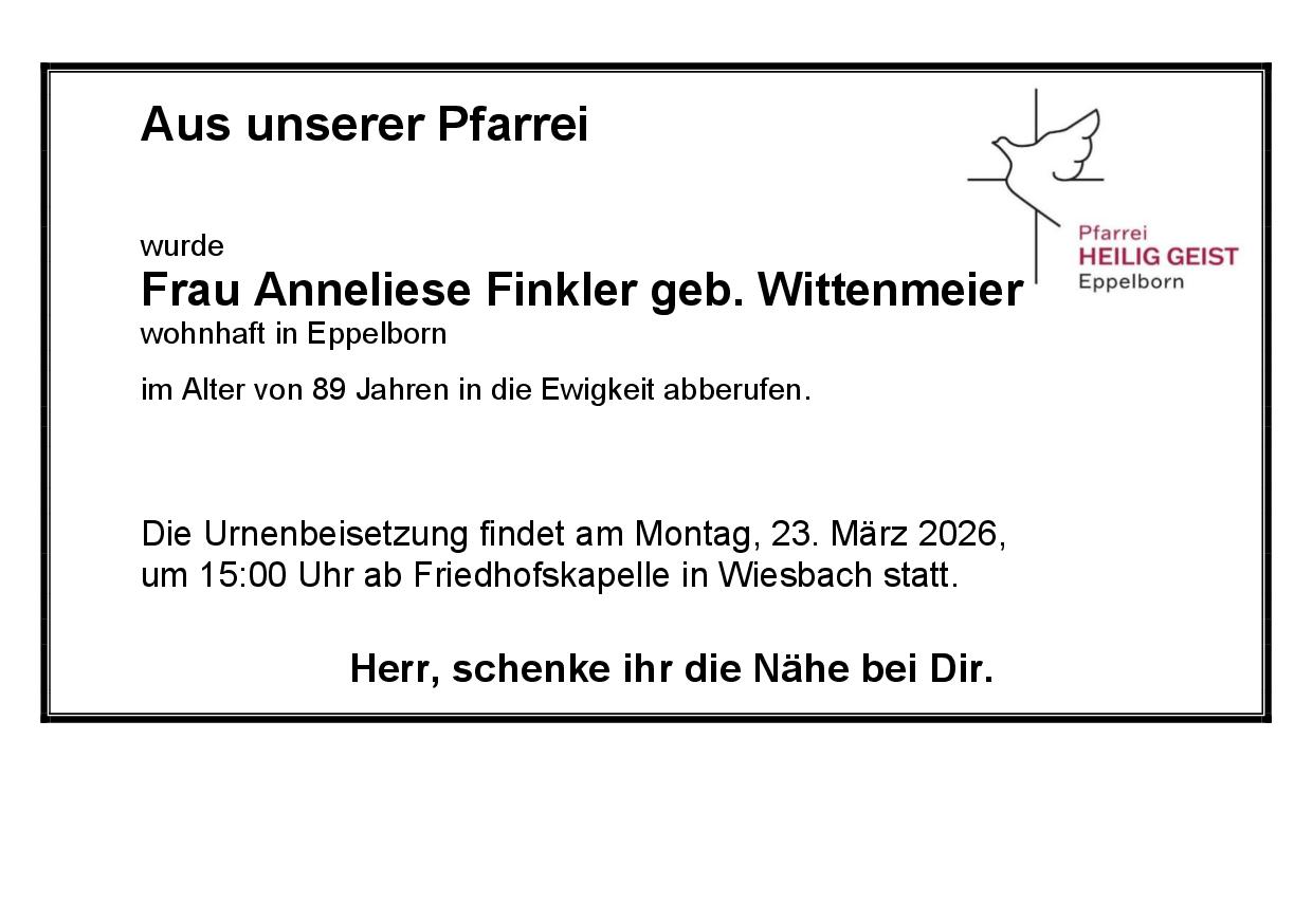 Finkler, Anneliese geb. Wittenmeier