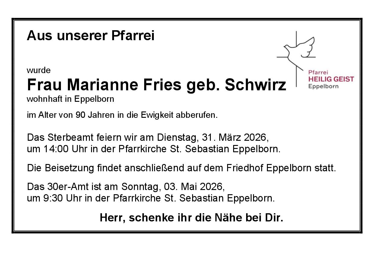Fries Maria geb. Schwirz