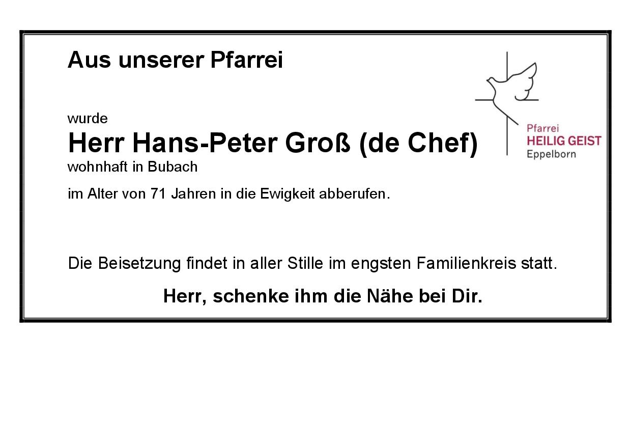 Groß, Hans-Peter (de Chef)