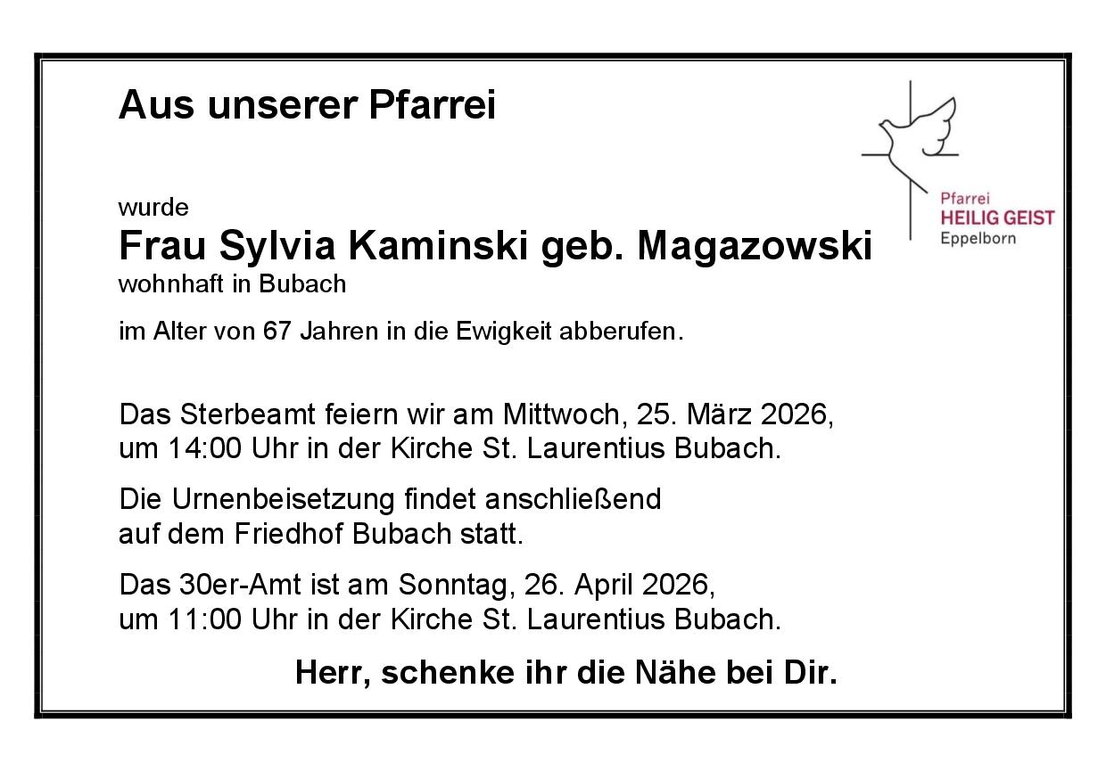Kaminski Sylvia geb. Magazowski