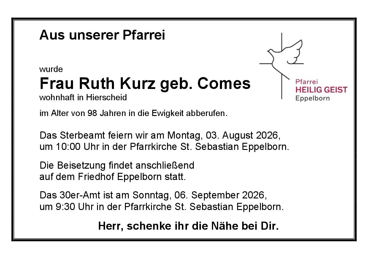 Kurz Ruth geb. Comes