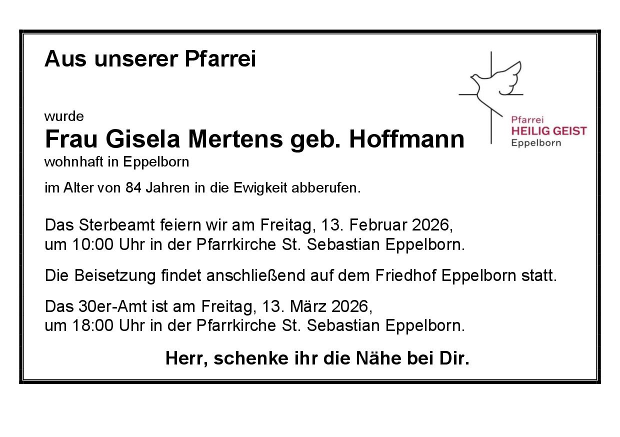 Mertens, Gisela geb Hofmmann