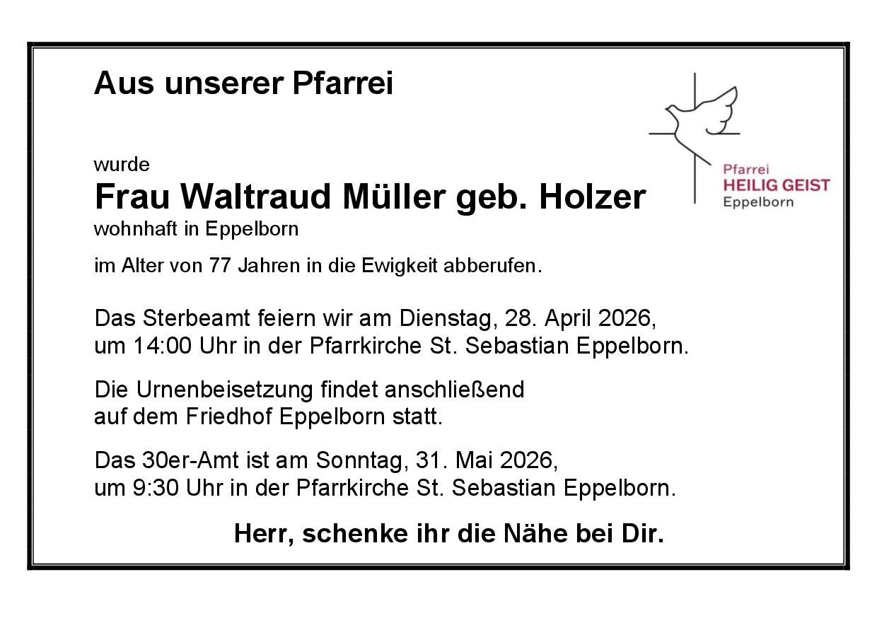 Müller Waltraud geb. Holzer