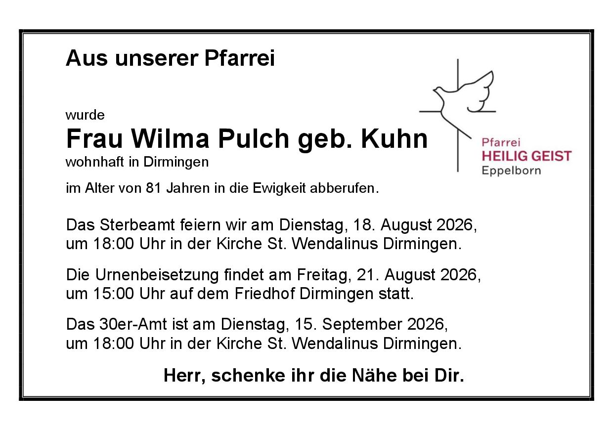 Pulch, Wilma geb. Kuhn