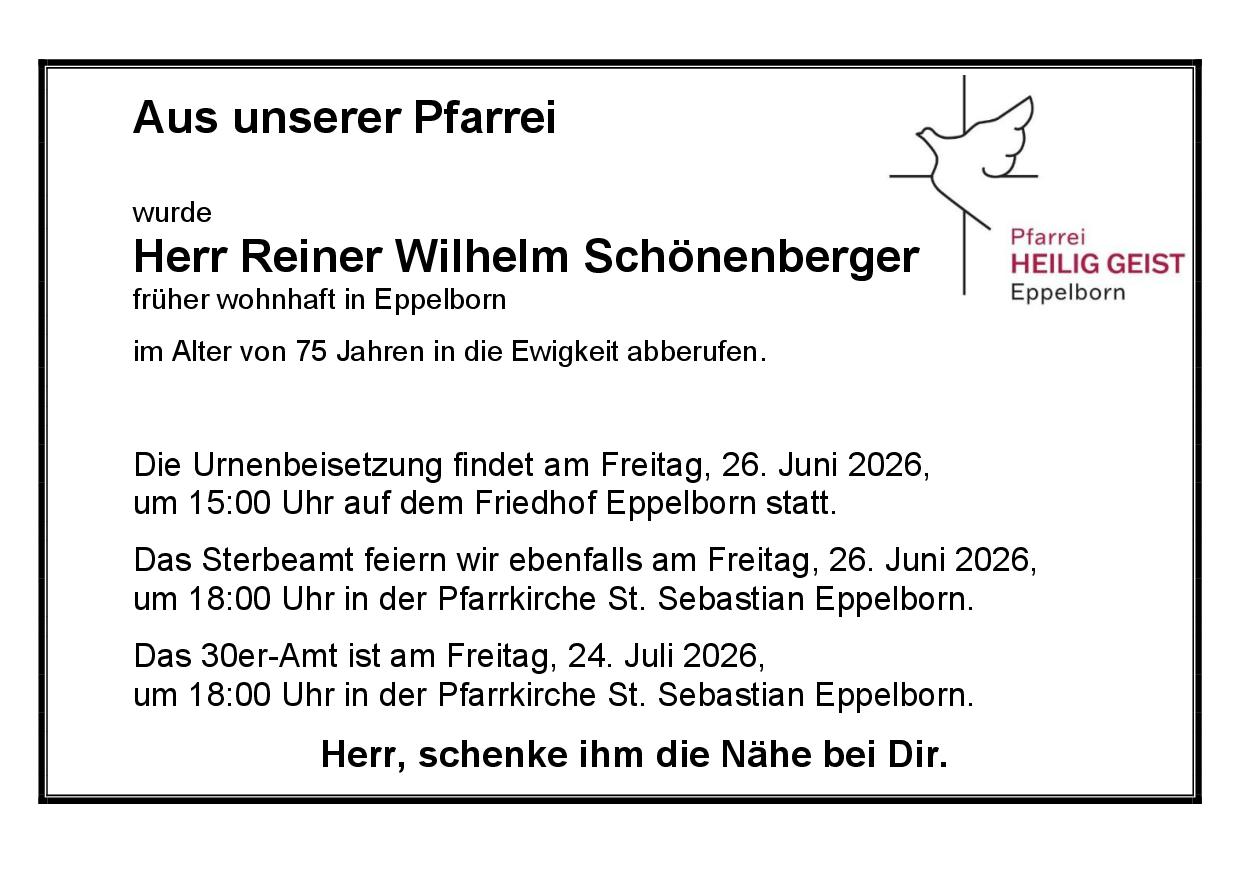 Schönenberger, Reiner Wilhelm