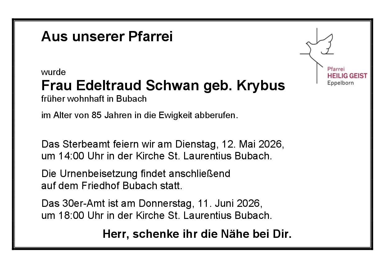 Schwan Edeltraud geb. Krybus