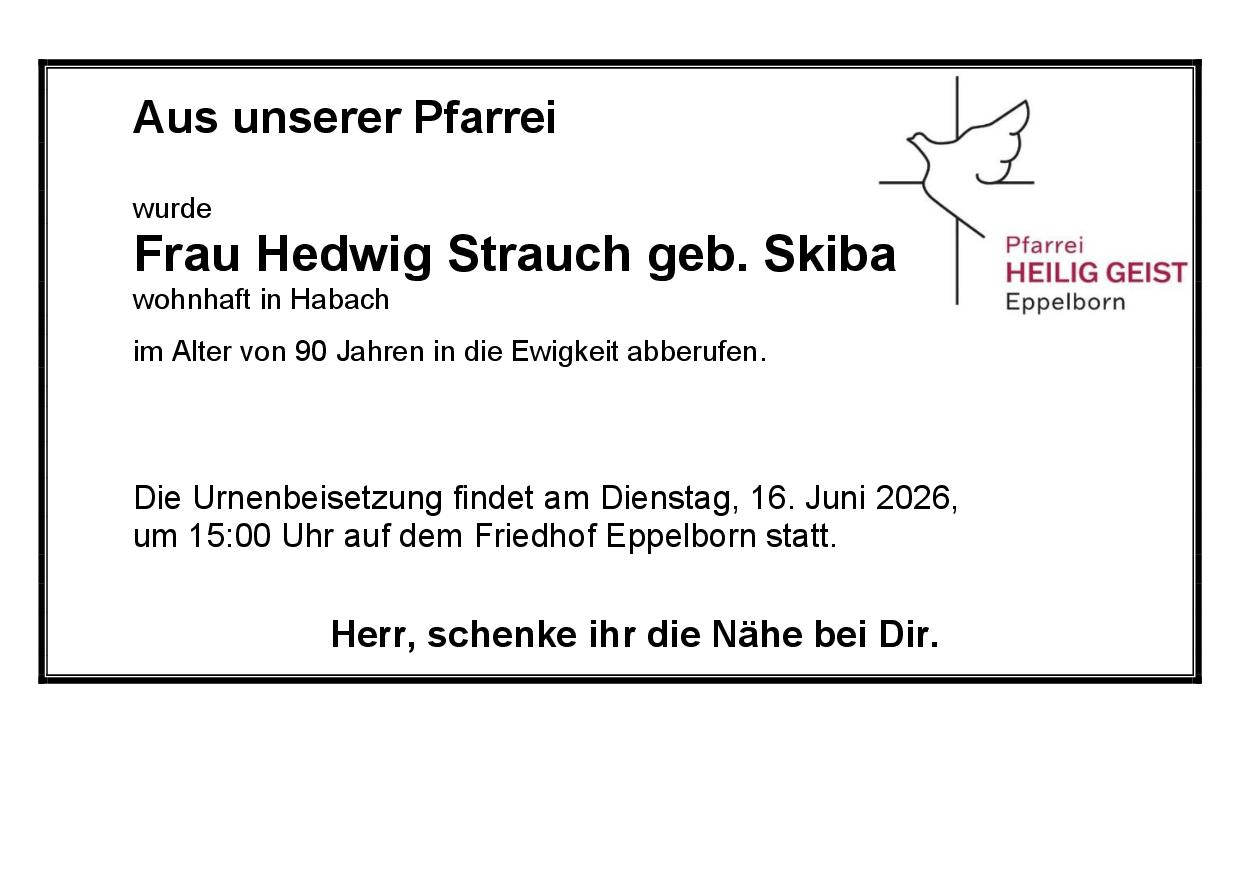 Strauch, Hedwig geb. Skiba