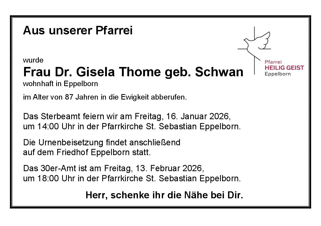 Thome, Gisela geb. Schwan