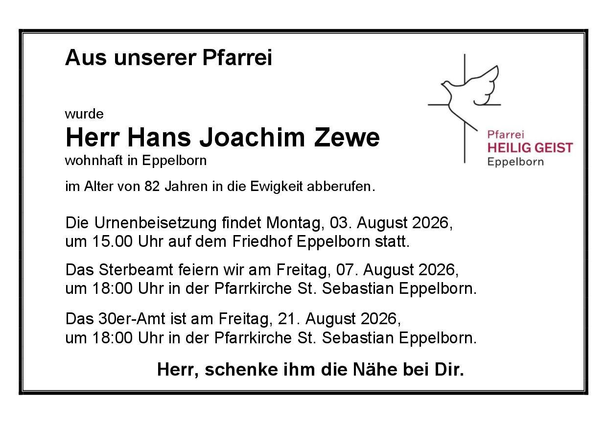Zewe, Hans Joachim